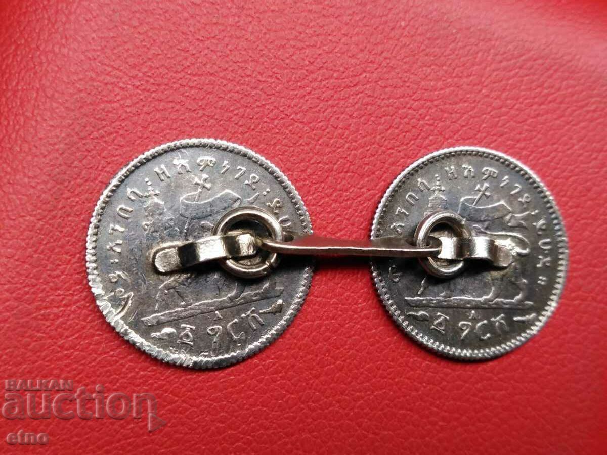 Ethiopia 2 x 1 Gersh 1899 Cuffed, Ασημί 0,835 - 5 Ethiopia 2 x 1 Gersh 1899 Cuffed, Ασημί 0,835 - 5