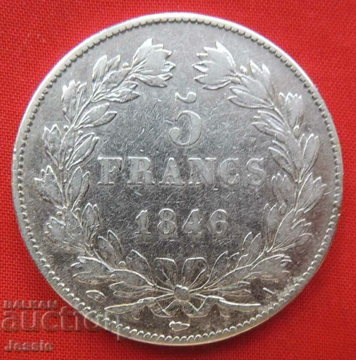 5 Franci 1846 O Franta