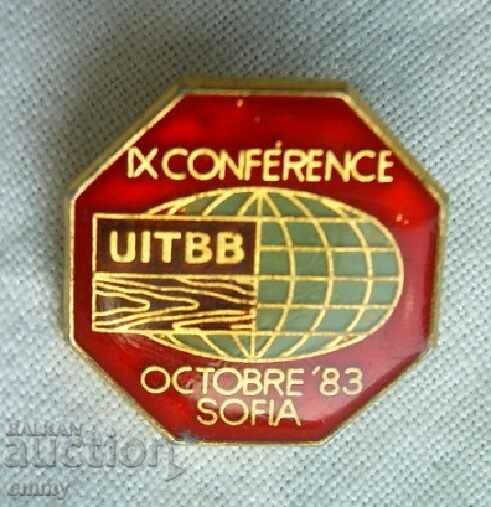 Значка IX конференция Международен профсъюз по строителство
