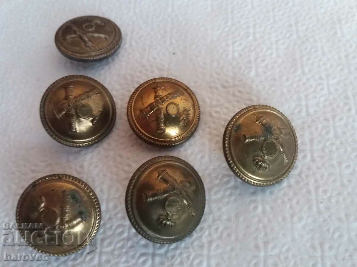 6 pcs. Buttons royal officer - metal with price 18.99 BGN | € 9.71 6 pcs. Buttons royal officer - metal with price 18.99 BGN | € 9.71
