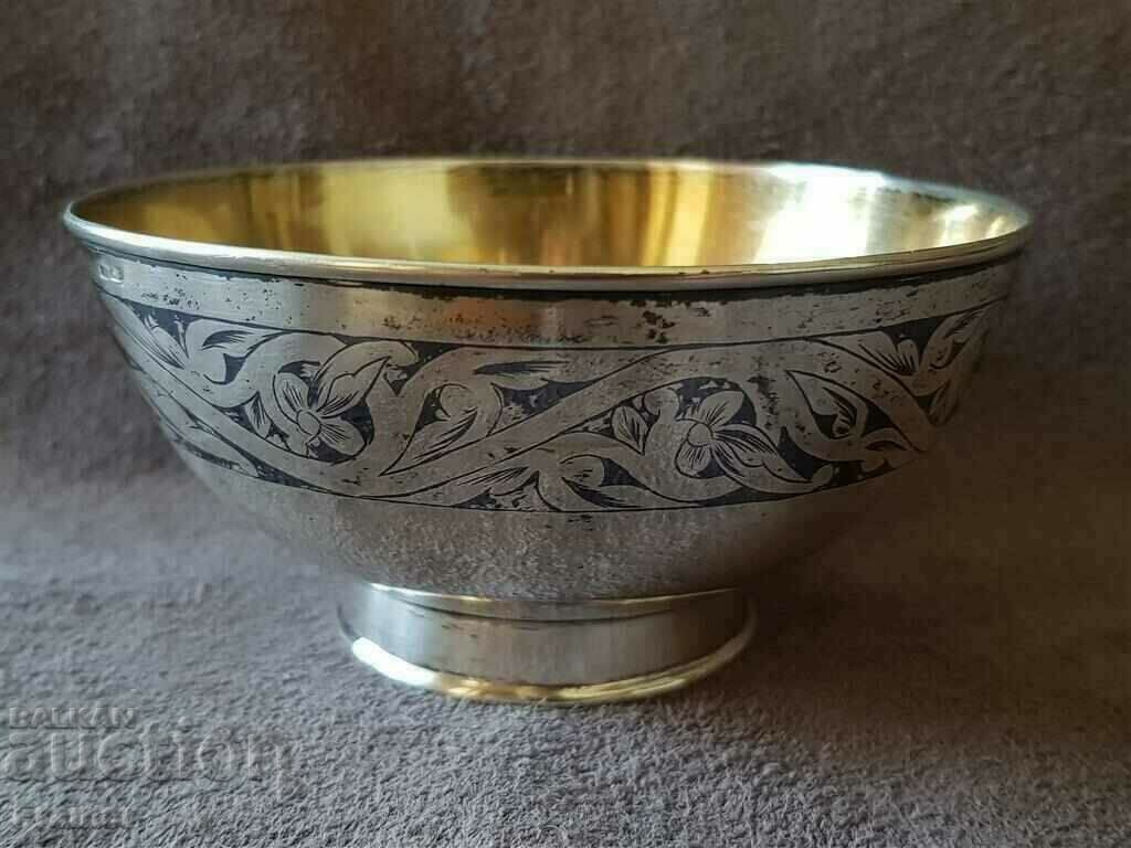 Silver nielo gilding Russian Caucasian silver bowl cup tas with price 500.00 BGN | € 255.65 Silver nielo gilding Russian Caucasian silver bowl cup tas with price 500.00 BGN | € 255.65