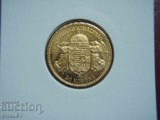 Auction 20 Korona 1896 Hungary (20 corona Ungaria) - AU+ (gold) Auction 20 Korona 1896 Hungary (20 corona Ungaria) - AU+ (gold)