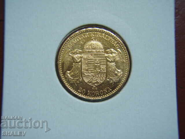 Delivery of 20 Korona 1896 Hungary (20 corona Ungaria) - AU+ (gold) Delivery of 20 Korona 1896 Hungary (20 corona Ungaria) - AU+ (gold)