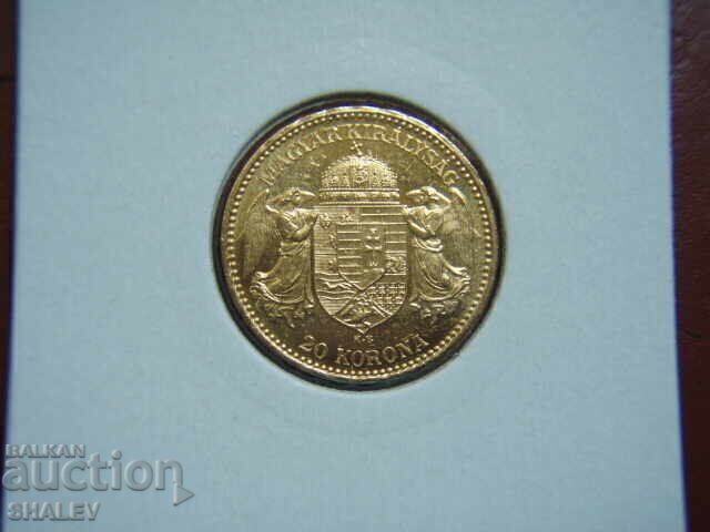 Delivery of 20 Korona 1896 Hungary (20 corona Ungaria) - AU+ (gold)
