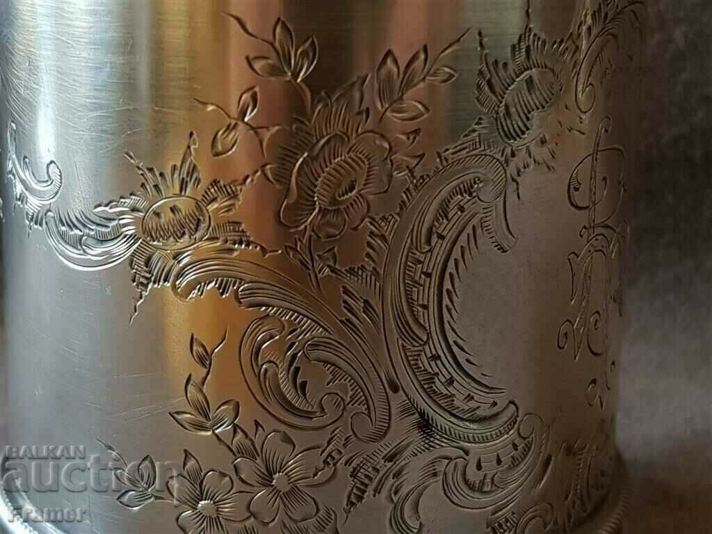 Delivery of Old Russian Military Silver 84 Mounted Silver Cup Delivery of Old Russian Military Silver 84 Mounted Silver Cup