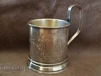 Old Russian Military Silver 84 Mounted Silver Cup