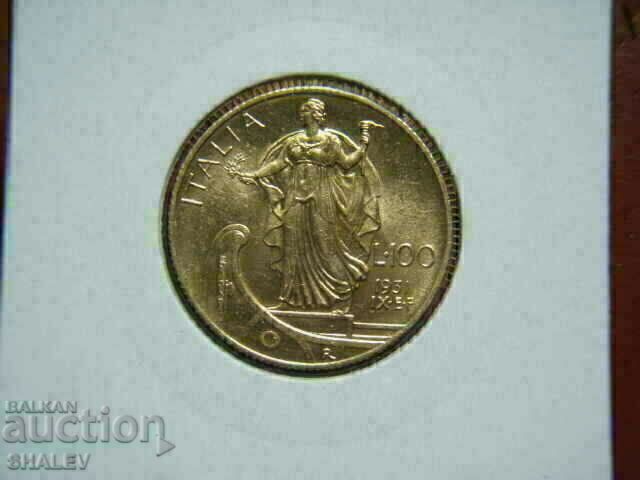 100 Lire 1931 IX Italy - AU (gold) with price 2799.89 BGN | € 1431.56 100 Lire 1931 IX Italy - AU (gold) with price 2799.89 BGN | € 1431.56