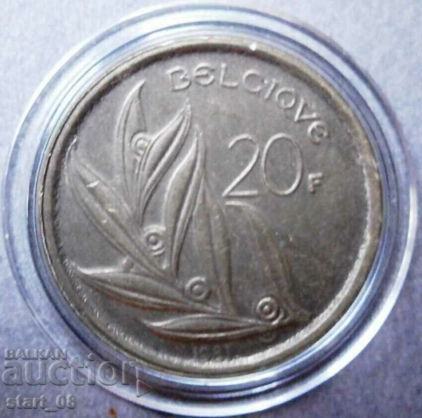 Βέλγιο 20 φράγκα το 1981
