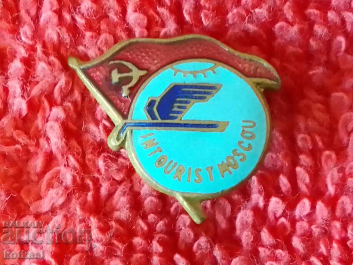 Auction Old social badge enamel bronze INTURIST Moscow USSR excellent Auction Old social badge enamel bronze INTURIST Moscow USSR excellent