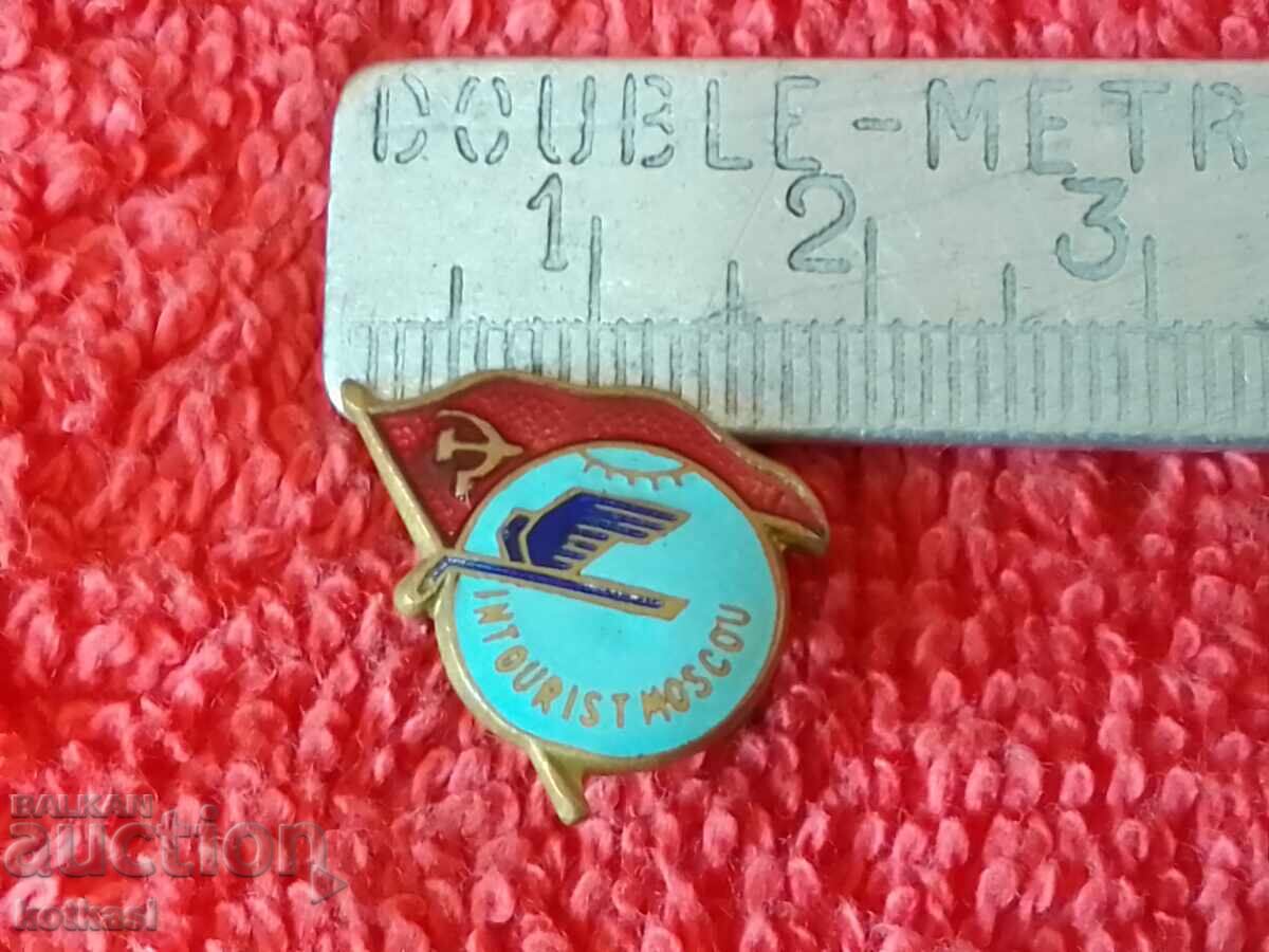 Old social badge enamel bronze INTURIST Moscow USSR excellent Old social badge enamel bronze INTURIST Moscow USSR excellent