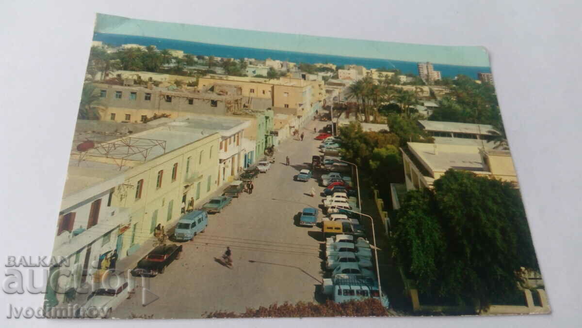 Postcard Derna Hashisha Street 1969