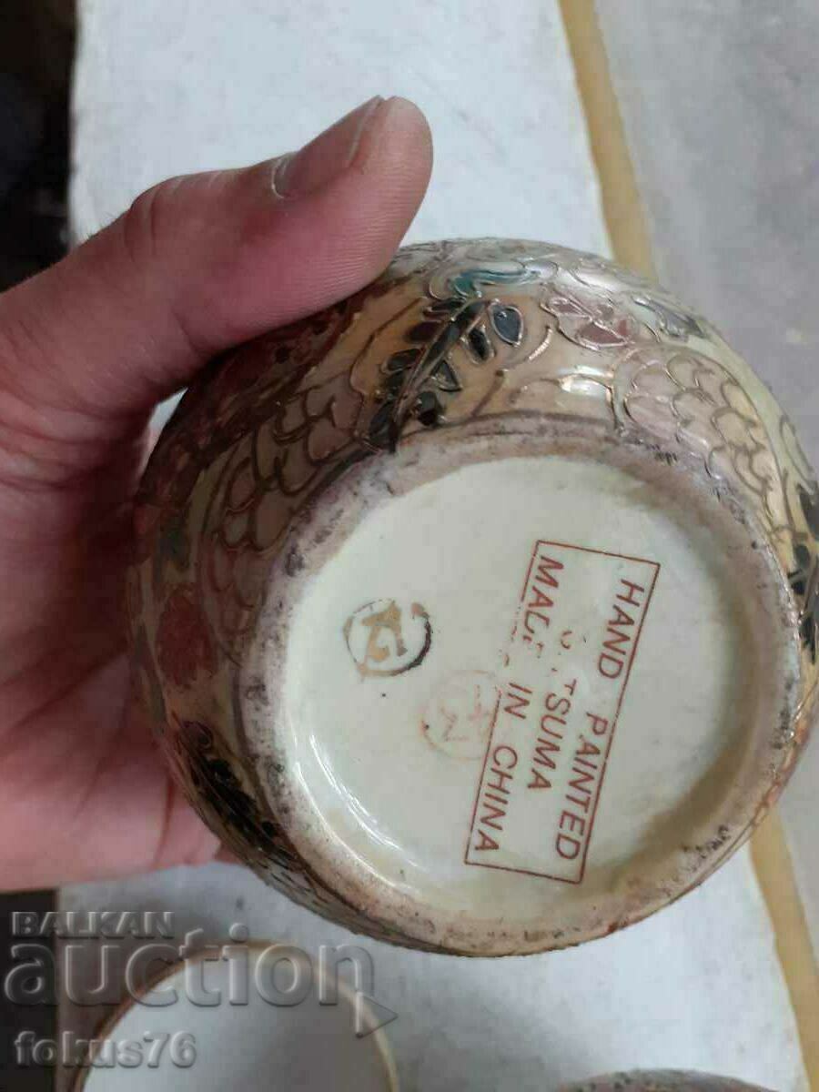 Satsuma Satsuma old Chinese porcelain lot of two jars - 6 Satsuma Satsuma old Chinese porcelain lot of two jars - 6