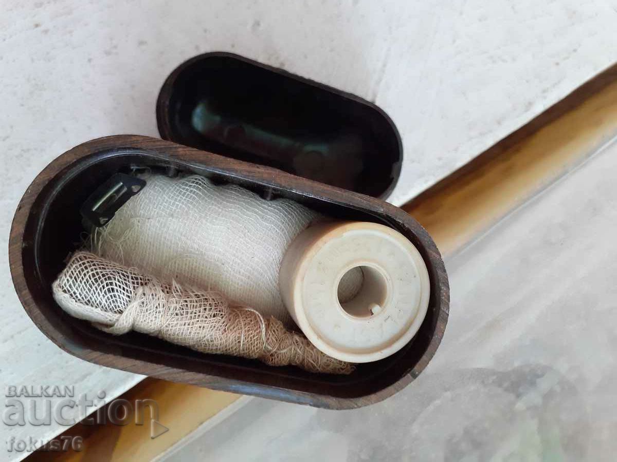 Auction Old social first aid kit in a bakelite box Auction Old social first aid kit in a bakelite box