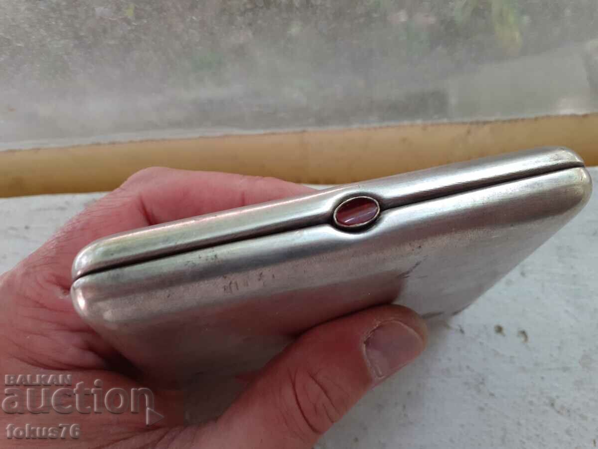 Auction Old Russian Soviet cigarette case marking thickly silver-plated Auction Old Russian Soviet cigarette case marking thickly silver-plated