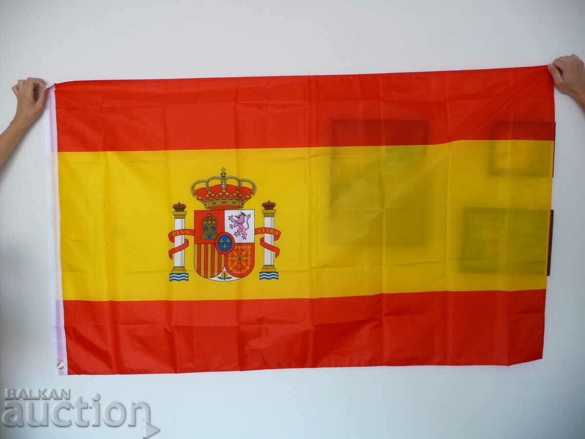 Noul steag al Spaniei Regatul Madrid Emblema Simbol Regele Drapelului