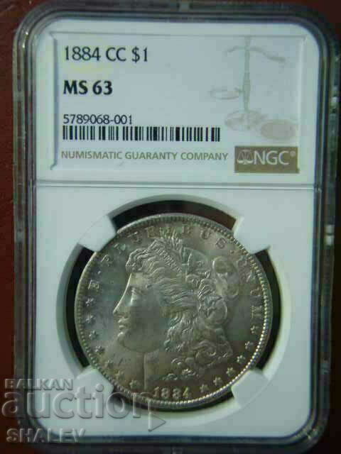 1 Dollar 1884 CC United States of America RARE!! (USA)- MS63 - 5 1 Dollar 1884 CC United States of America RARE!! (USA)- MS63 - 5