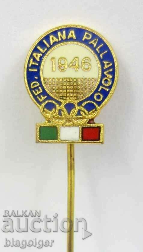 Olympic Badge-Italy Olympic Committee-Volleyball Team - 6 Olympic Badge-Italy Olympic Committee-Volleyball Team - 6