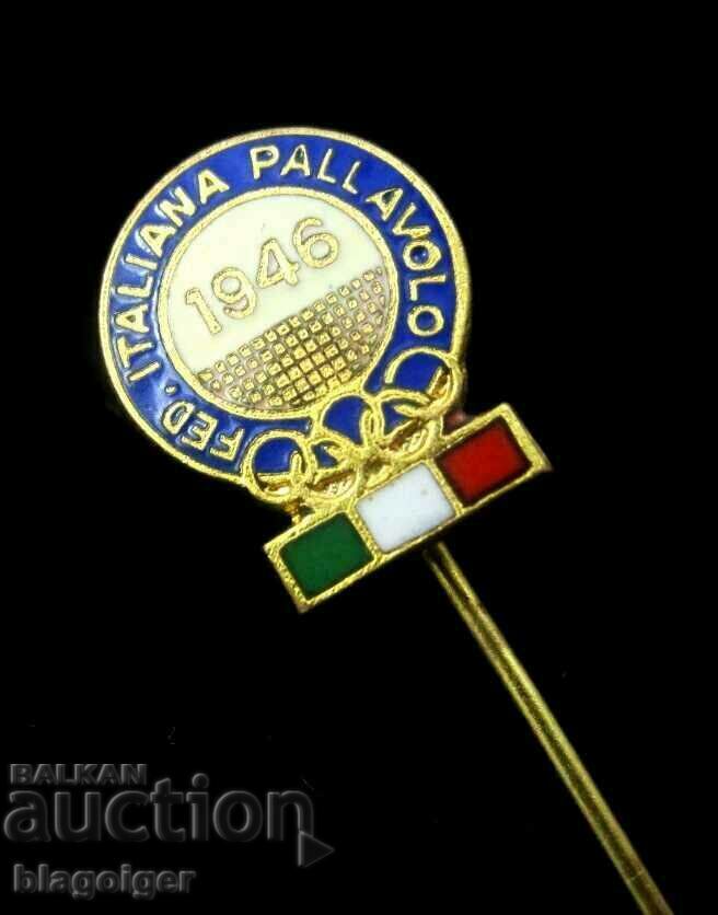 Олимпийска значка-Италия Олимпийски комитет-Волейбол Отбор