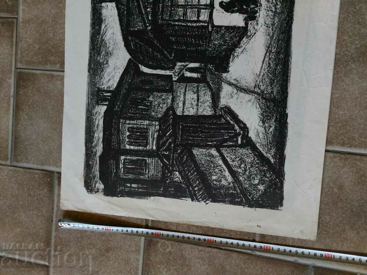 Auction VERY LARGE OLD DRAWING GRAPHICS PICTURE LITHOGRAPHY Auction VERY LARGE OLD DRAWING GRAPHICS PICTURE LITHOGRAPHY