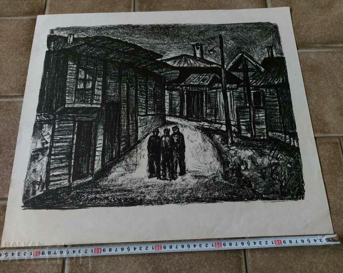 Auction VERY LARGE OLD DRAWING GRAPHICS PICTURE LITHOGRAPHY Auction VERY LARGE OLD DRAWING GRAPHICS PICTURE LITHOGRAPHY