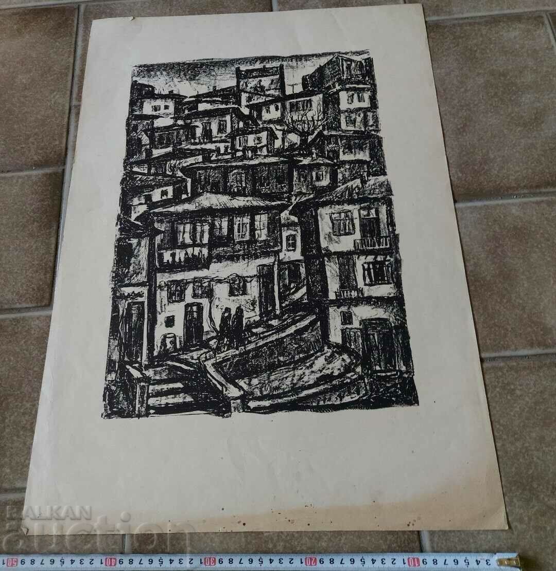 Delivery of VERY LARGE OLD DRAWING GRAPHICS PICTURE LITHOGRAPHY Delivery of VERY LARGE OLD DRAWING GRAPHICS PICTURE LITHOGRAPHY