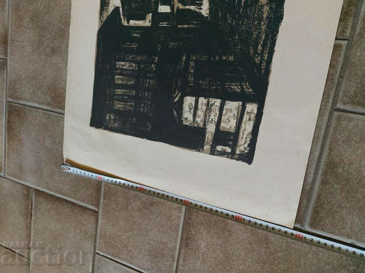 Delivery of VERY LARGE OLD DRAWING GRAPHICS PICTURE LITHOGRAPHY Delivery of VERY LARGE OLD DRAWING GRAPHICS PICTURE LITHOGRAPHY