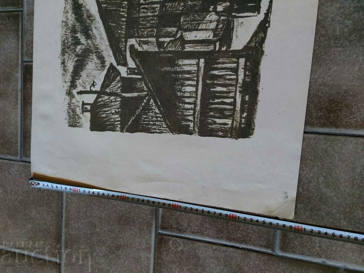 VERY LARGE OLD DRAWING GRAPHICS PICTURE LITHOGRAPHY - 5 VERY LARGE OLD DRAWING GRAPHICS PICTURE LITHOGRAPHY - 5