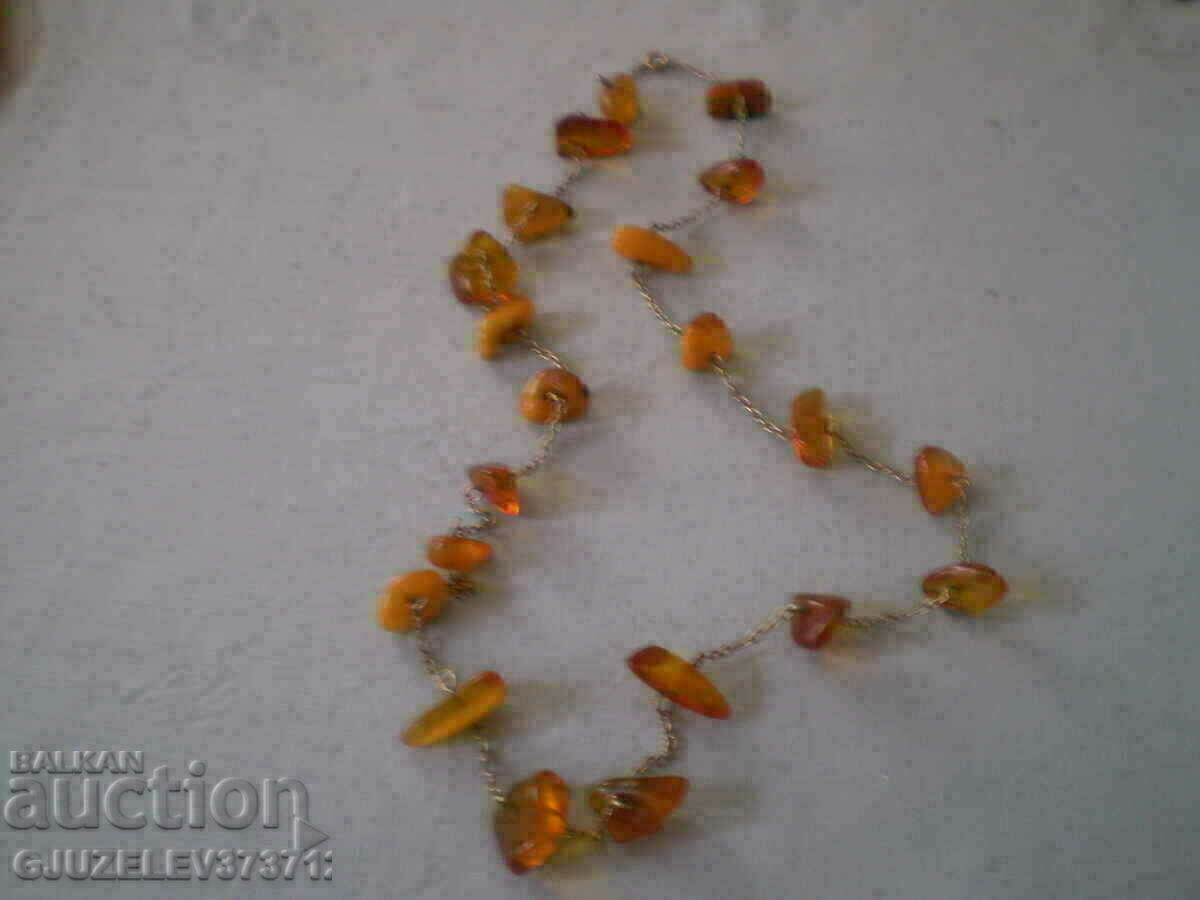 Vintage necklace of natural amber and silver - 5 Vintage necklace of natural amber and silver - 5