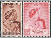 TRINIDAD & TOBAGO-1948 Royal Wedding Set. Unmounted mint