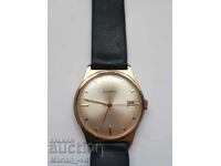 Men's gold plated mechanical watch ZENTRA