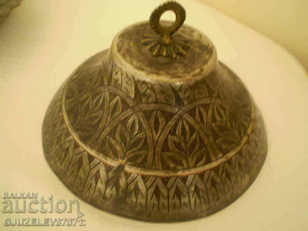 19th century handmade hand forged copper bowl with lid - 6 19th century handmade hand forged copper bowl with lid - 6