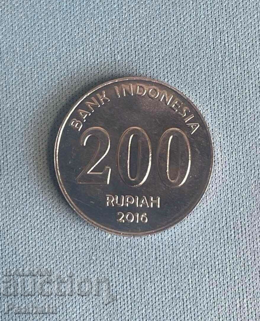 Индонезия 200 рупия 2016 г.