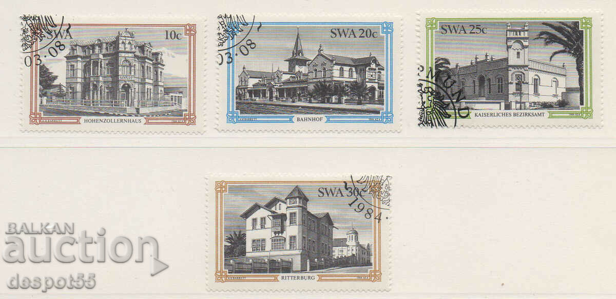 1984. Югозападна Африка. Исторически сгради на Свакопмунд.