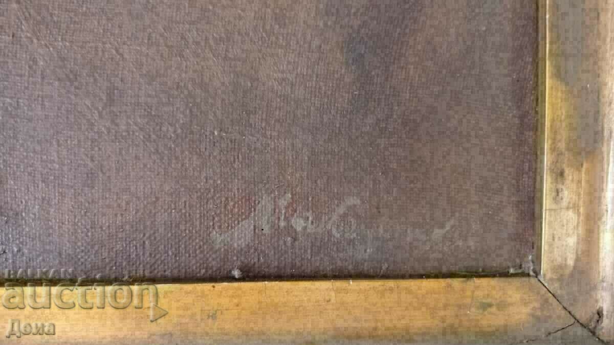 Delivery of Vasil Makedonski, Oil Painting from the 1940s Delivery of Vasil Makedonski, Oil Painting from the 1940s