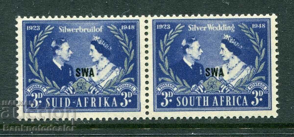 South West Africa 1948 Silver Wedding pair SG137 MNH