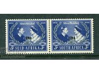 Africa de Sud-Vest 1948 pereche nunta de argint SG137 MNH