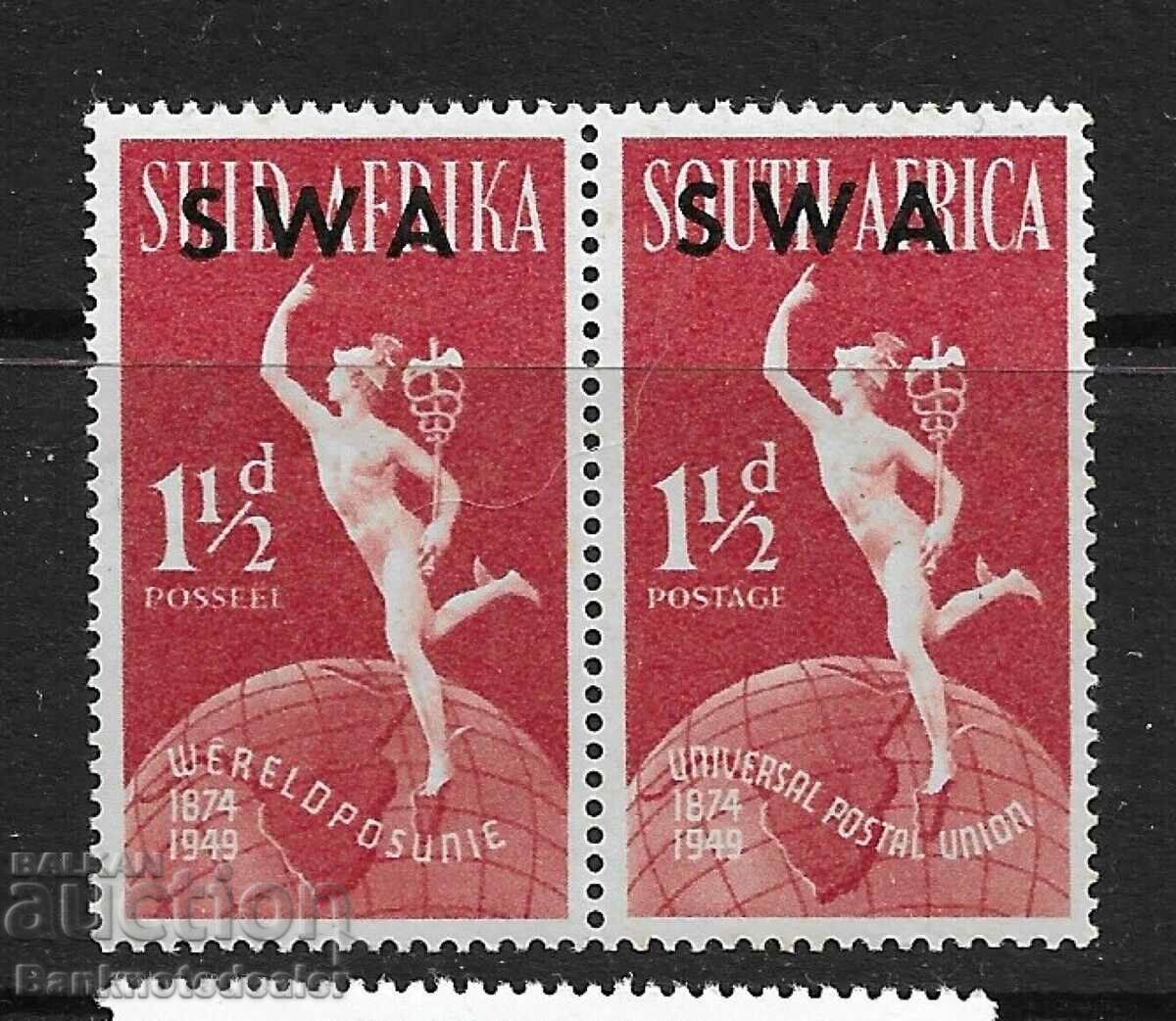 Νοτιοδυτική Αφρική 1949 1,5d pair mounted mint