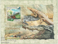 2007. Mozambique. Fauna - crocodiles. Block.