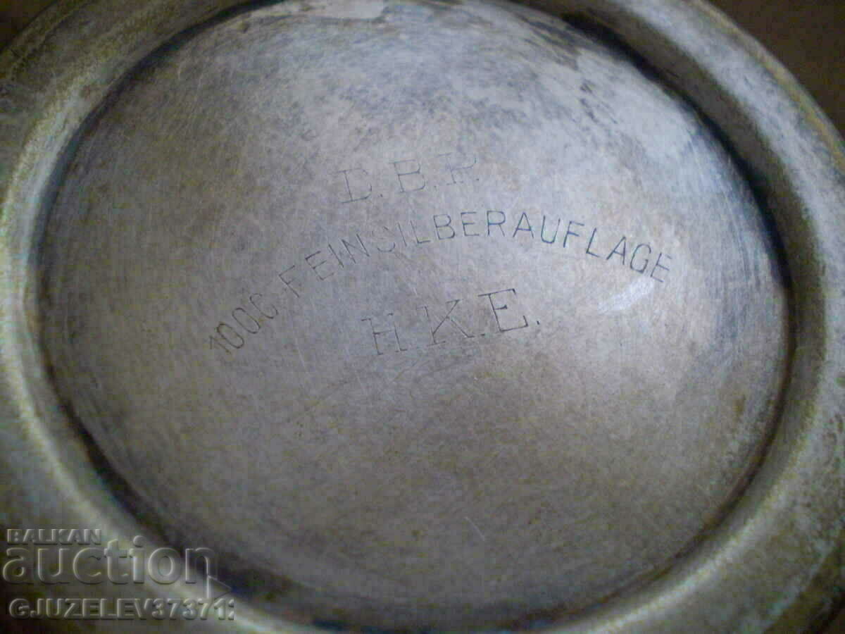 Old silver-plated German milk jug, tea marked with price 60.00 BGN | € 30.68