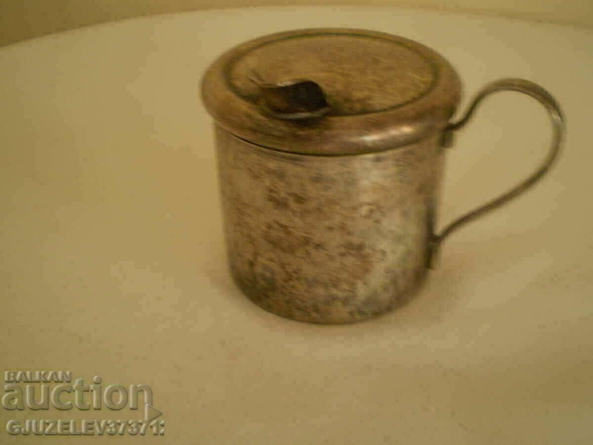 Old silver-plated German milk jug, tea marked - 7