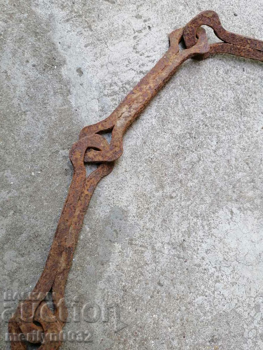 Delivery of Old forged chain with hook, hearth for hearth chain hook