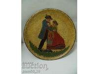 № * 6288 old wooden panel - hand painted 1941