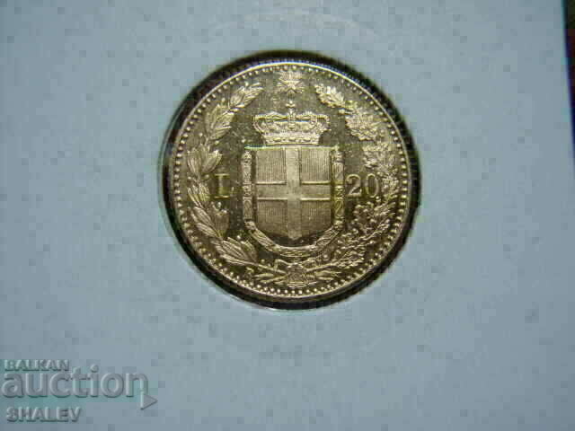 20 Lire 1889 Italy (RRR!!) - AU/Unc (Gold)