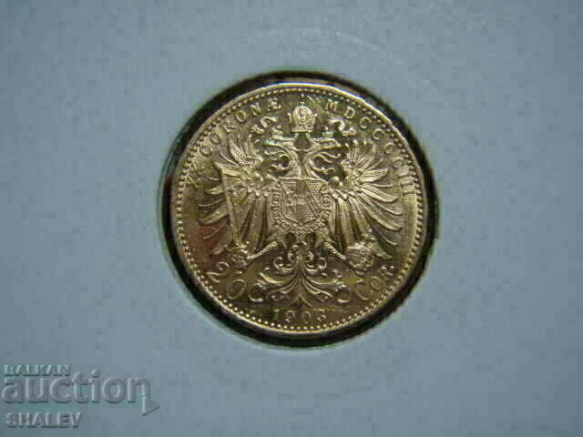 20 Corona 1903 Austria - AU/Unc (gold) 20 Corona 1903 Austria - AU/Unc (gold)