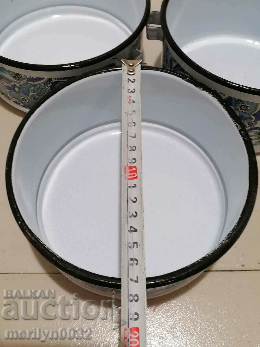 Enamelled jugs set of suits, household pots - 5