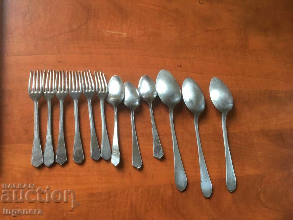 SPOON FORK ALUMINUM SUPPLIES FROM THE 60's with price 9.00 BGN | € 4.60 SPOON FORK ALUMINUM SUPPLIES FROM THE 60's with price 9.00 BGN | € 4.60
