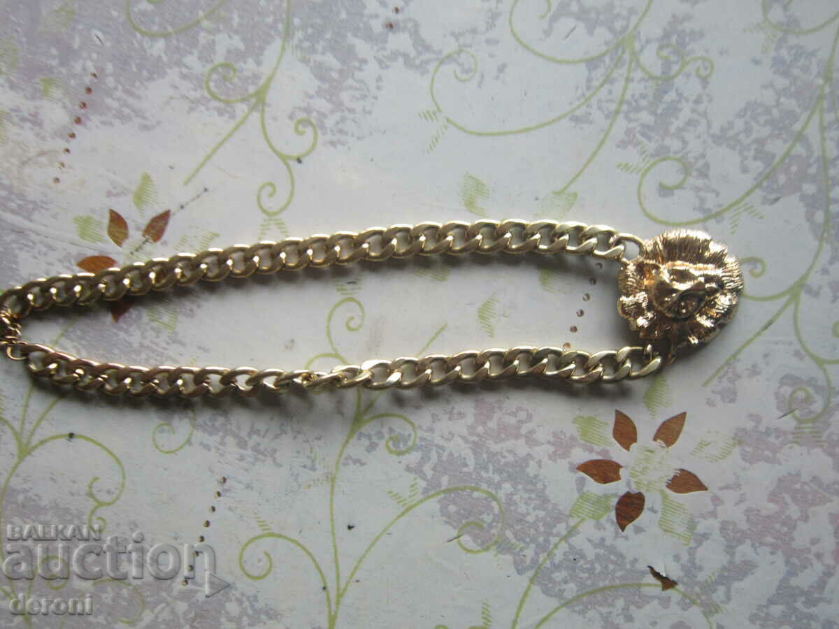 Gold-plated bronze chain chain with a lion - 6 Gold-plated bronze chain chain with a lion - 6