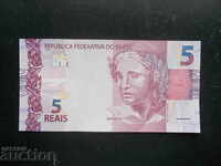 Brazil, 5 reais, 2010, UNC