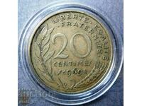 Франция 20 сантима 1969