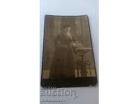 Photo Woman in black dress with monocle Cardboard
